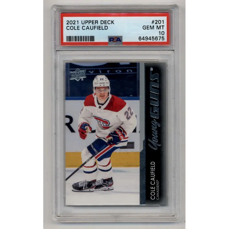 Cole Caufield 2021-22 Upper Deck Young Gun #201 PSA 10 Gem Mint 5675