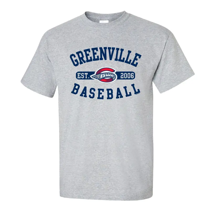 Greenville Drive Bimm Ridder Gray Cotton Classic Tee