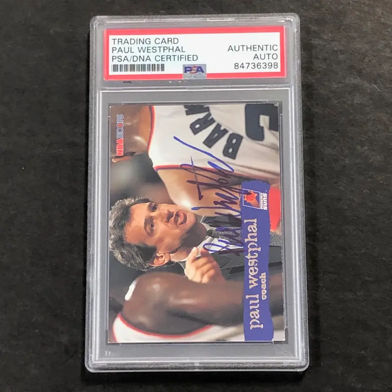 1995 Skybox NBA Hoops #189 Paul Westphal Signed Card Auto PSA Slabbed Suns