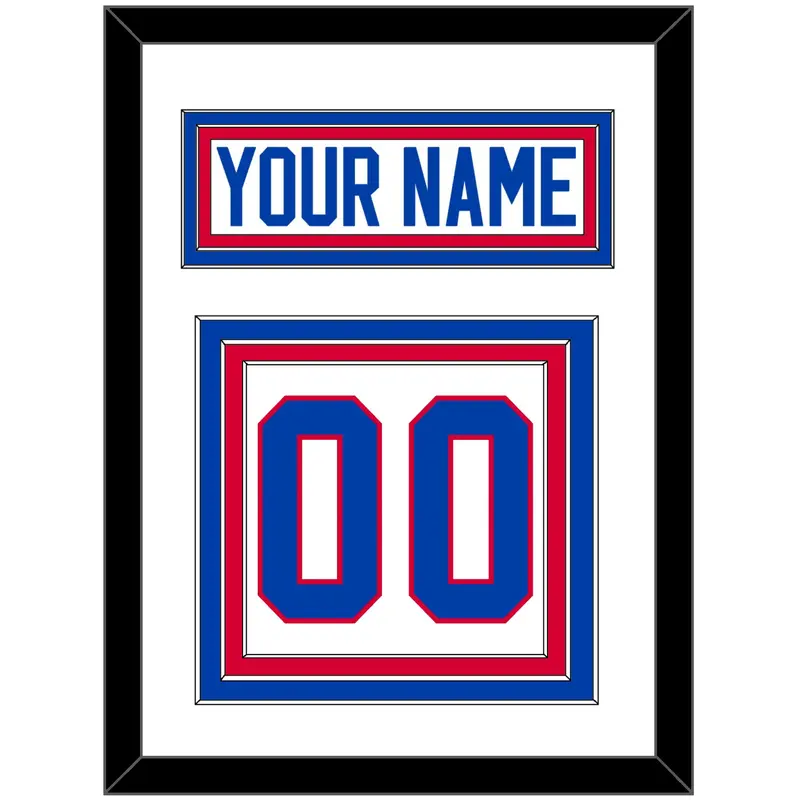 Washington Nameplate & Number (Back) - Home White (1979-1987) - Triple Mat 1