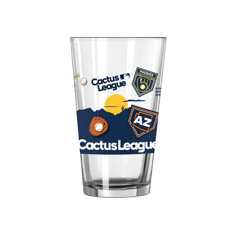 Milwaukee Brewers Cactus League 16oz Native Pint Glass