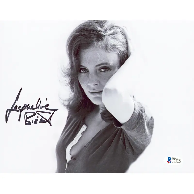 Jacqueline Bisset The Deep Signed 8x10 Black & White Sexy Photo BAS #T20777