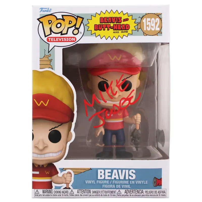 Mike Judge Beavis & Butthead Signed #1592 Funko Pop Vinyl Figure BAS #BN33982