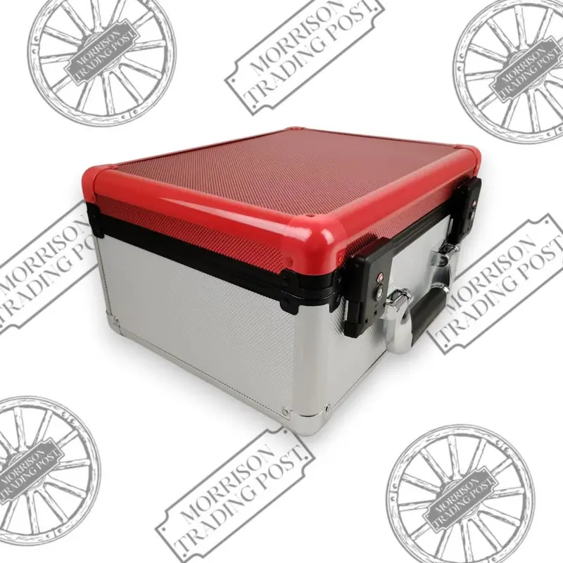 EVORETRO Red & Silver Aluminum Graded Card Storage Box