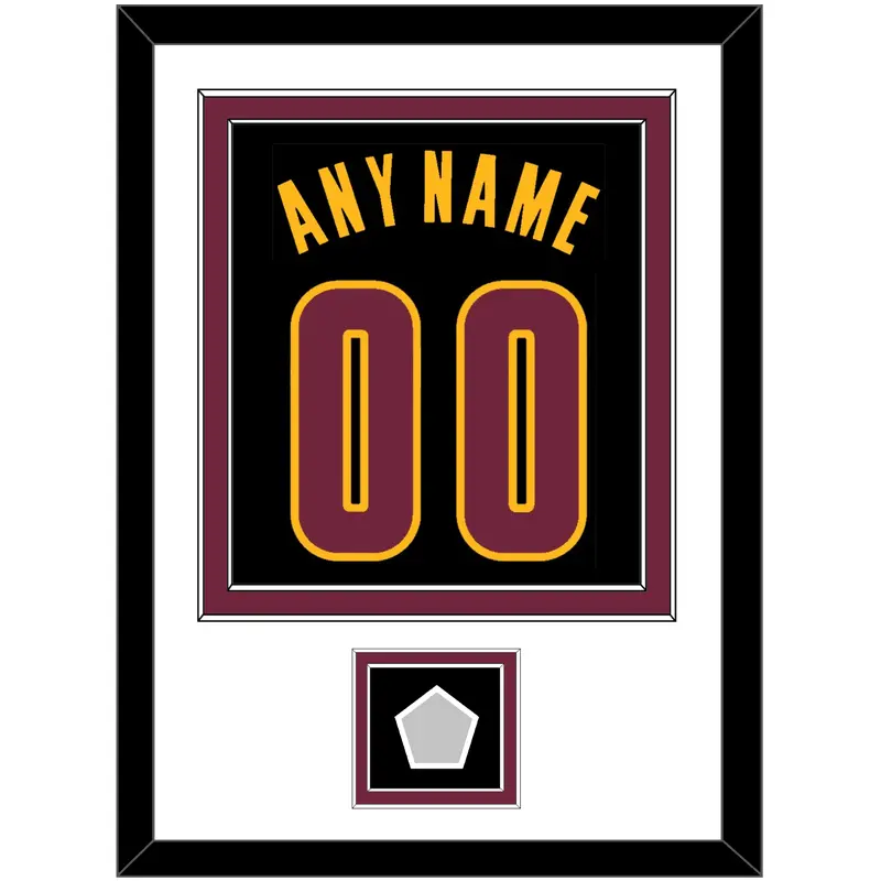 Cleveland Name & Number With Finals Patch - Black Pride (2015-2017) - Double Mat 2