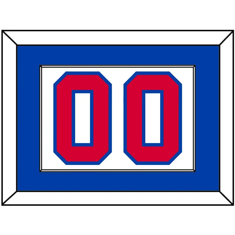Detroit Number - Home White (1983-1996) - Single Mat 1