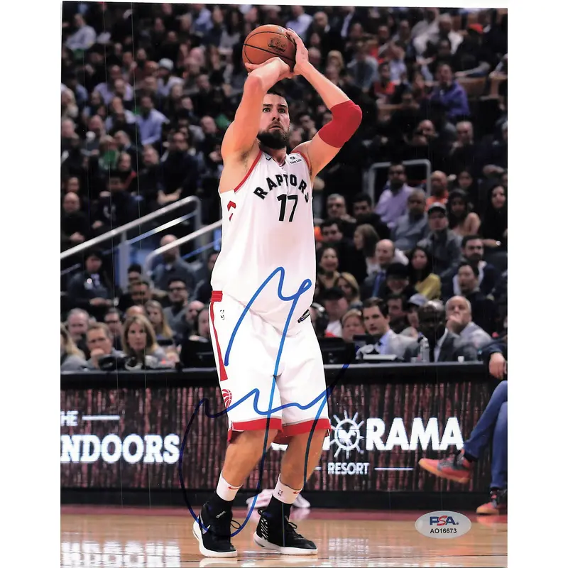 Jonas Valanciunas signed 8x10 photo PSA/DNA Toronto Raptors Autographed