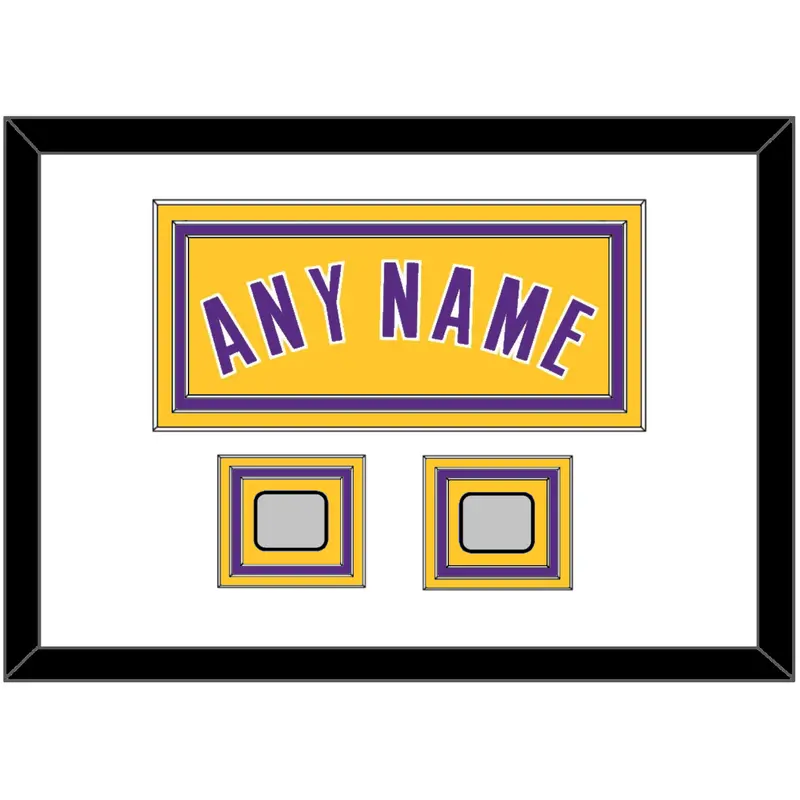 Los Angeles Name & 2 Finals Patches - Home Yellow (1999-2018) - Triple Mat 1