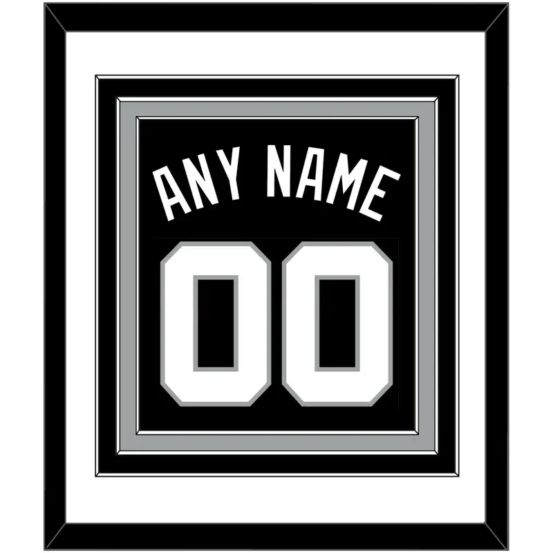 San Antonio Name & Number - Road Black (1989-2002) - Triple Mat 1