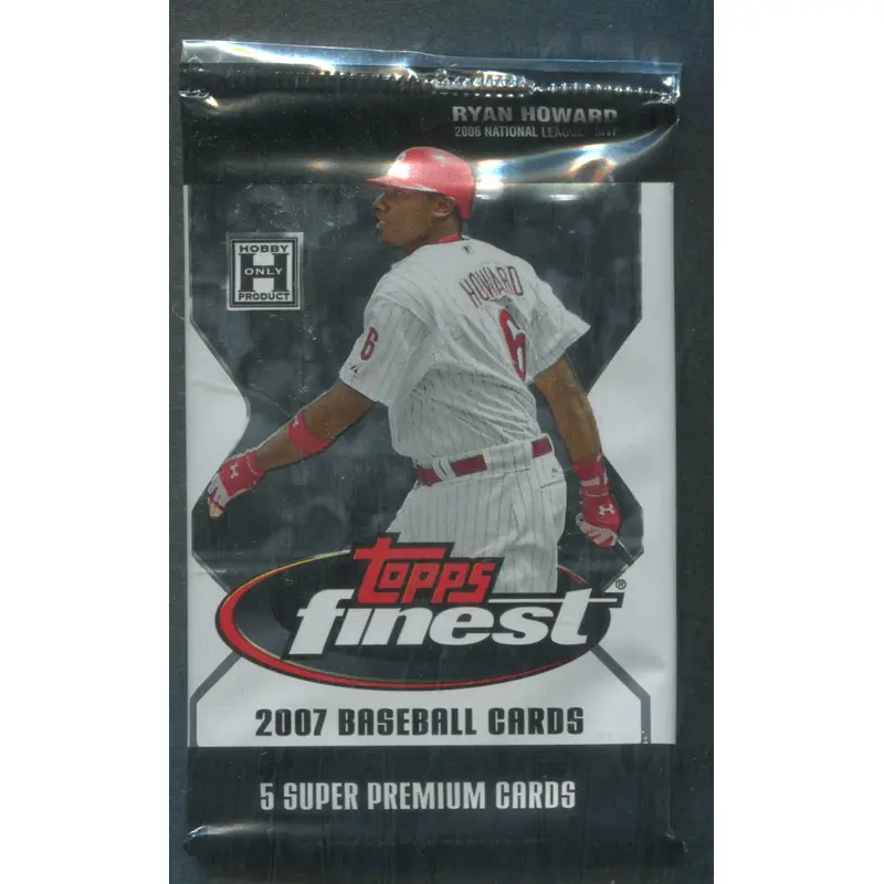2007 Topps Finest Baseball Unopened Pack (Hobby) (5)