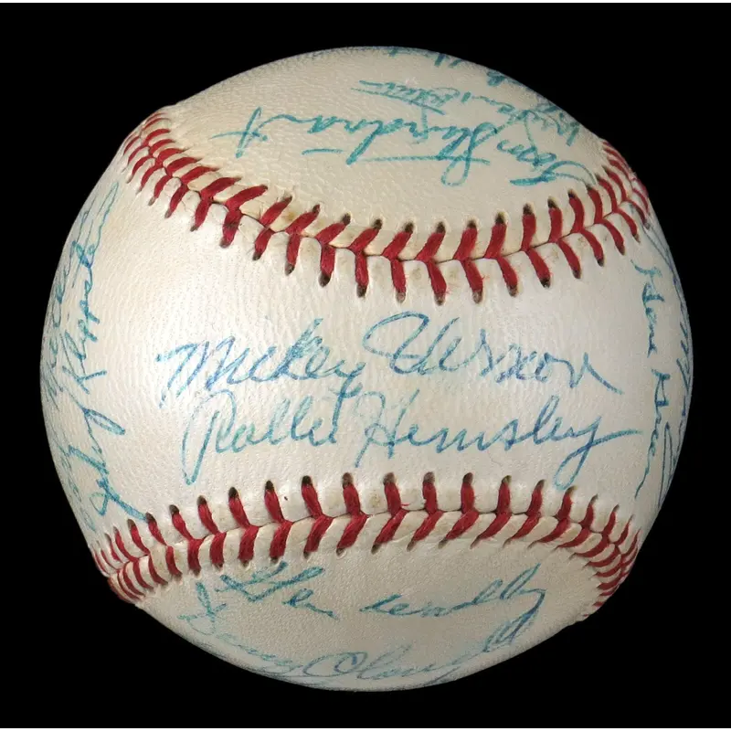 Beautiful 1961 Washington Senators Team Signed Baseball Inaugural Season JSA COA