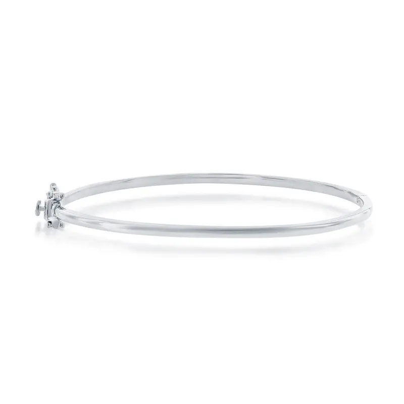 Sterling Silver 42x52mm Polished Oval Bangle