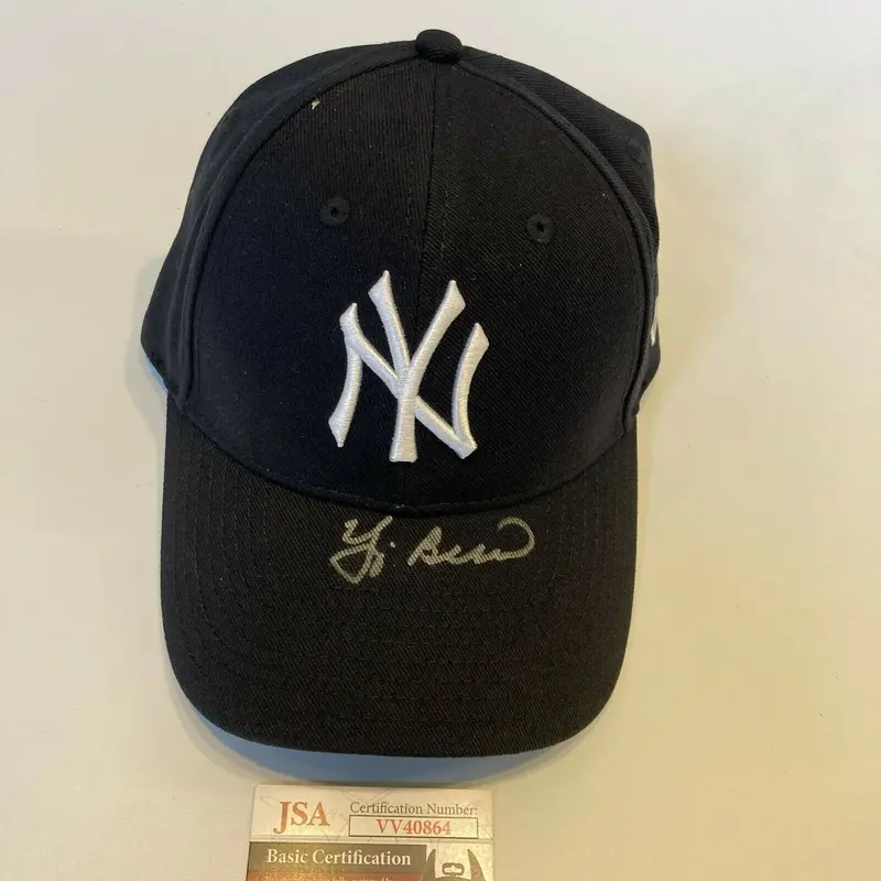 Yogi Berra Signed New York Yankees Baseball Hat JSA COA