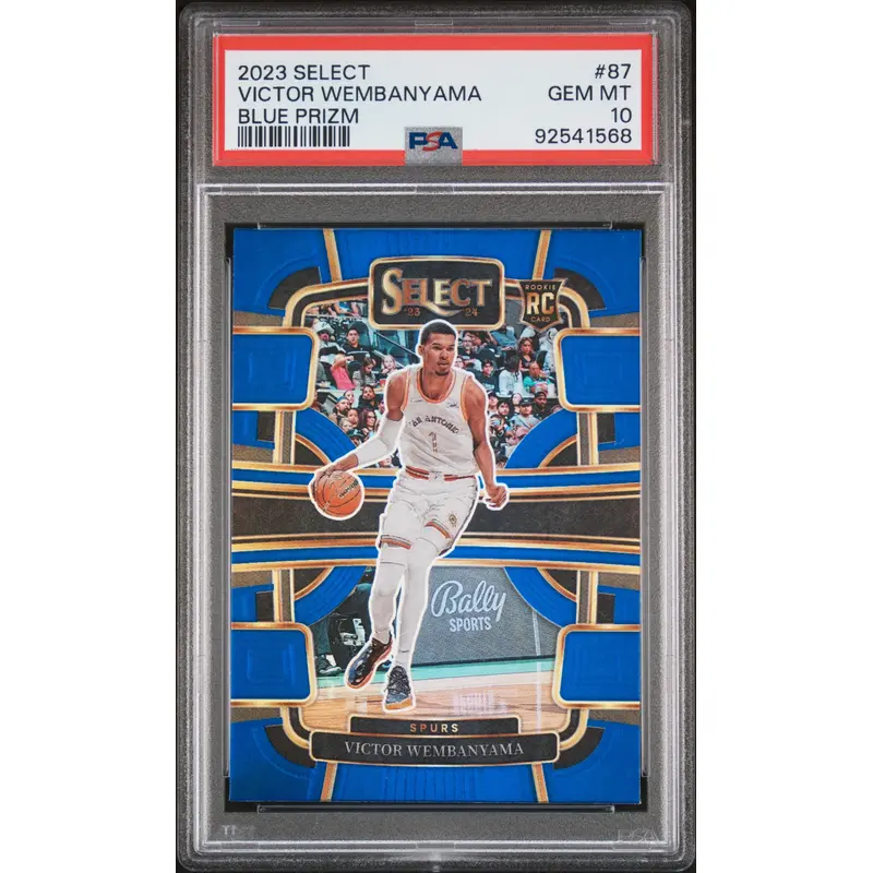 Victor Wembanyama 2023 Select #87 Blue Prizm PSA 10 Gem Mint 1568