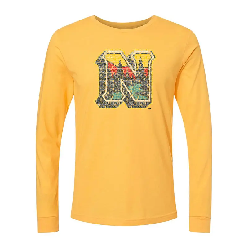 Long Sleeve Home Spelled Out Yellow Tee