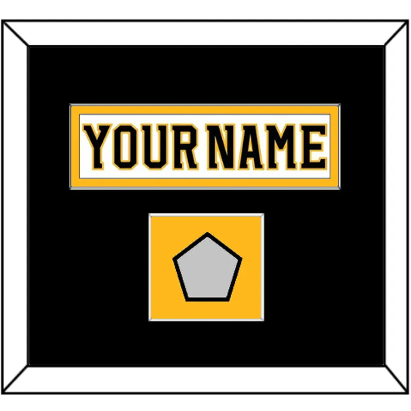 Boston Nameplate & 2011 Stanley Cup Finals Patch - Road White (2007-2017) - Single Mat 2