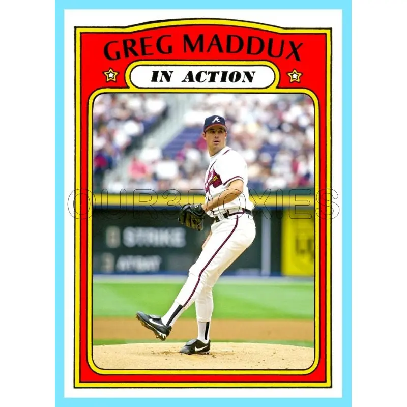 Greg Maddux In Action 1972 Topps Custom Card - 4751