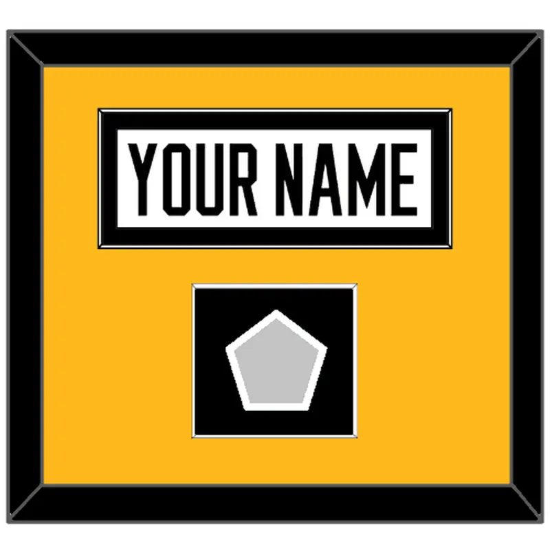 Pittsburgh Nameplate & Stanley Cup Champions Patch - Home White (1988-1992) - Single Mat 2