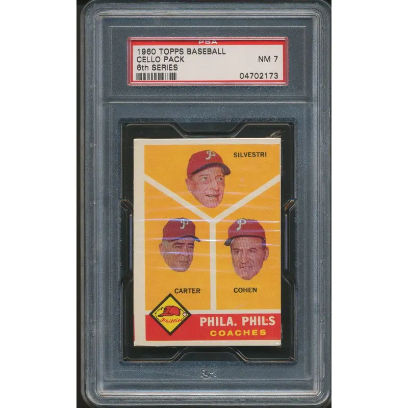 1960 Topps Baseball Unopened 6th Series Cello Pack PSA 7