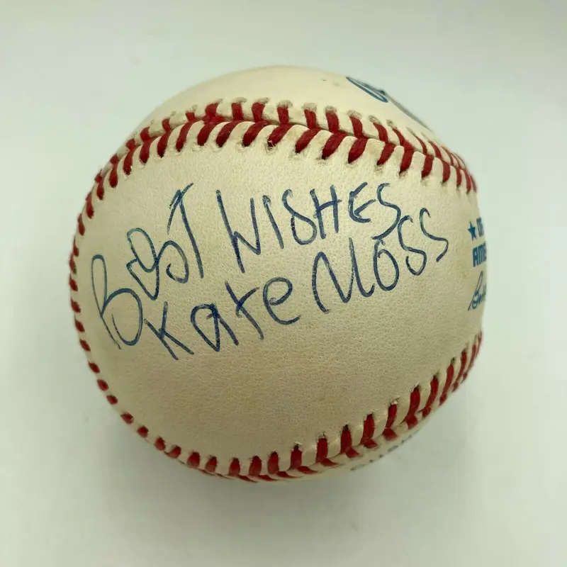 Johnny Depp & Kate Moss Signed American League Baseball PSA DNA COA
