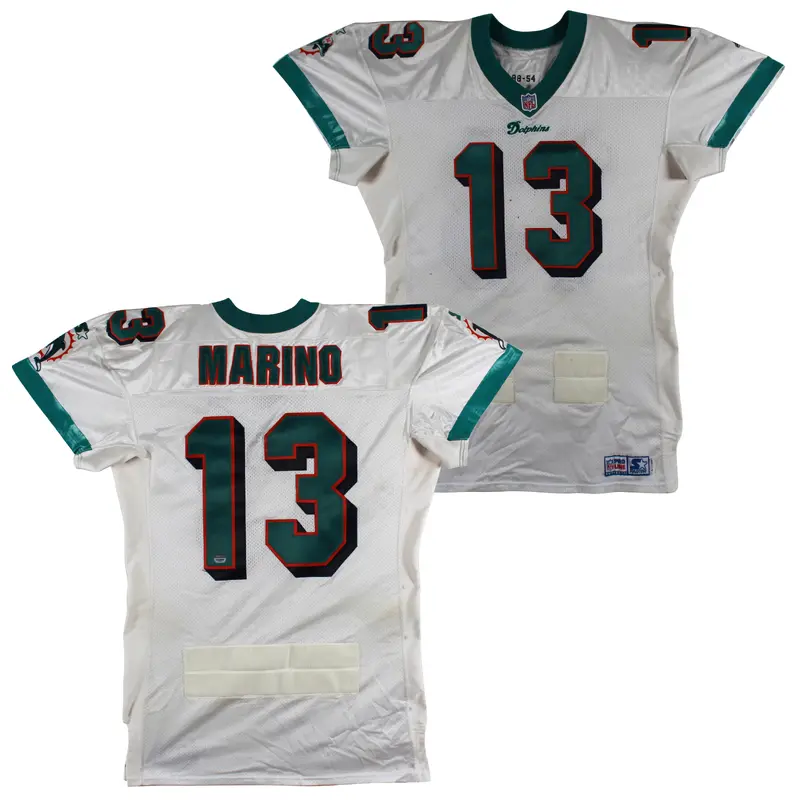 Dolphins Dan Marino 1998 Game Worn White Starter Size 54 Jersey Photomatched!
