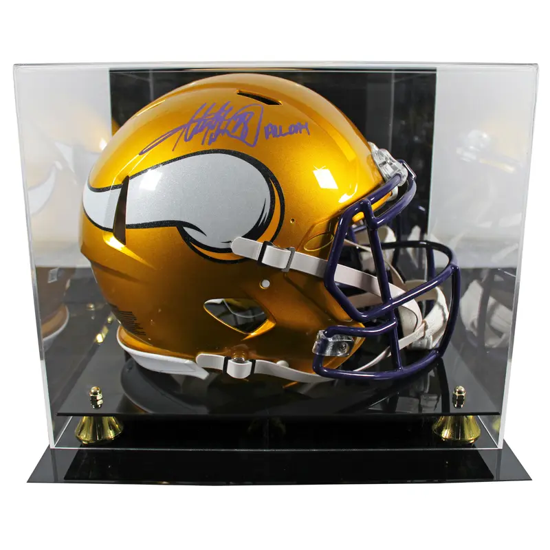 Vikings Adrian Peterson Signed Flash F/S Speed Proline Helmet W/ Case BAS Wit