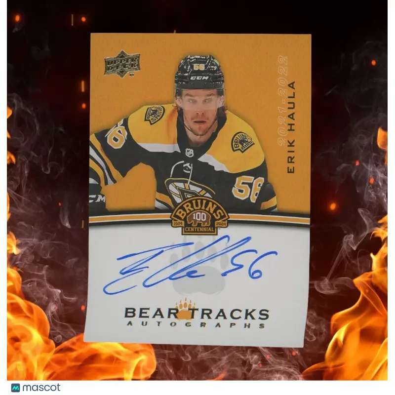 2023-24 Upper Deck Boston Bruins Centennial ERIK HAULA Bear Tracks Auto #BT-EH