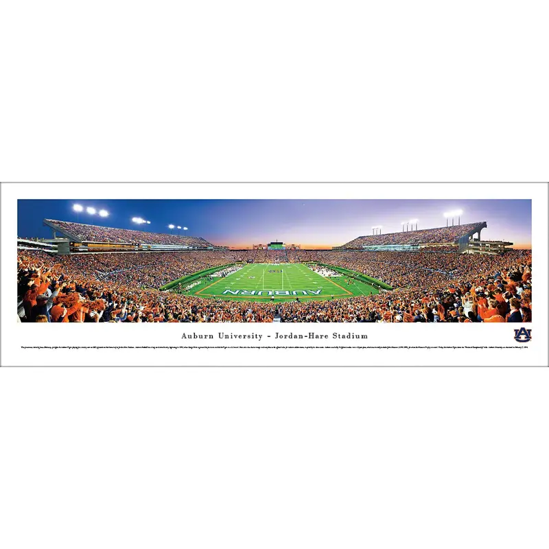 Auburn Tigers Jordan-Hare Stadium "End Zone" Panoramic Poster Print - Blakeway 2011