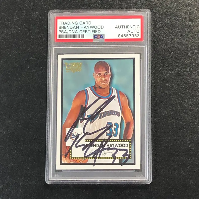 2005-06 Topps 1952 Style #90 Brendan Haywood Signed Card AUTO PSA Slabbed Wizards