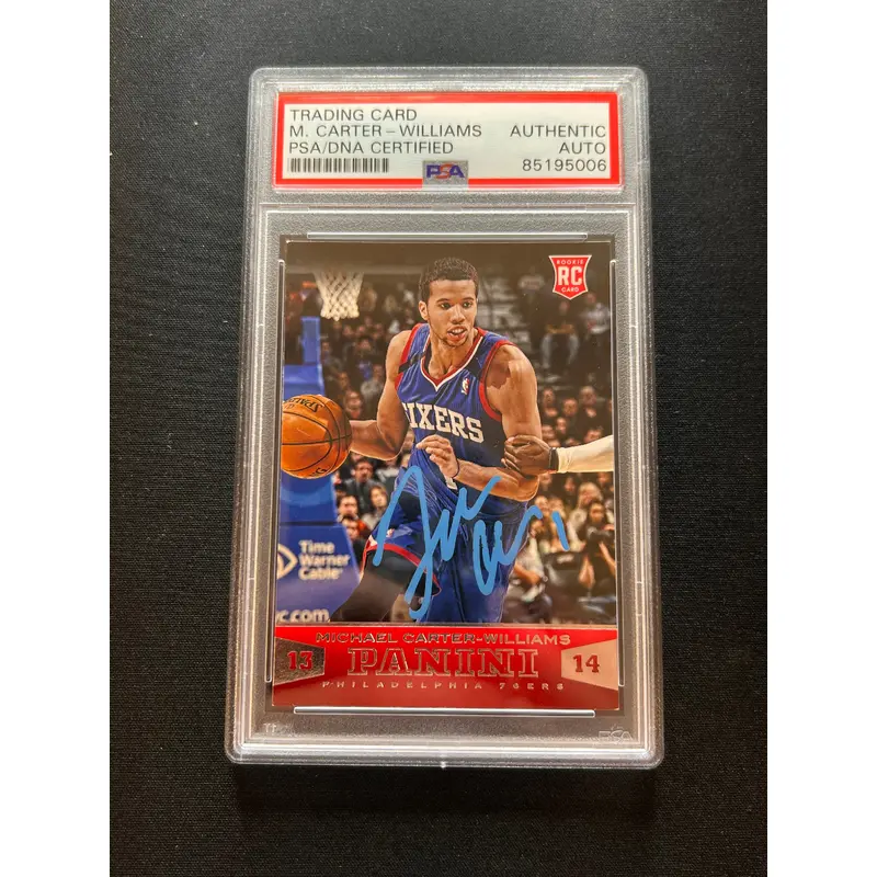 2013-14 Panini #196 Michael Carter-Williams Signed Card PSA Slabbed RC 76ers