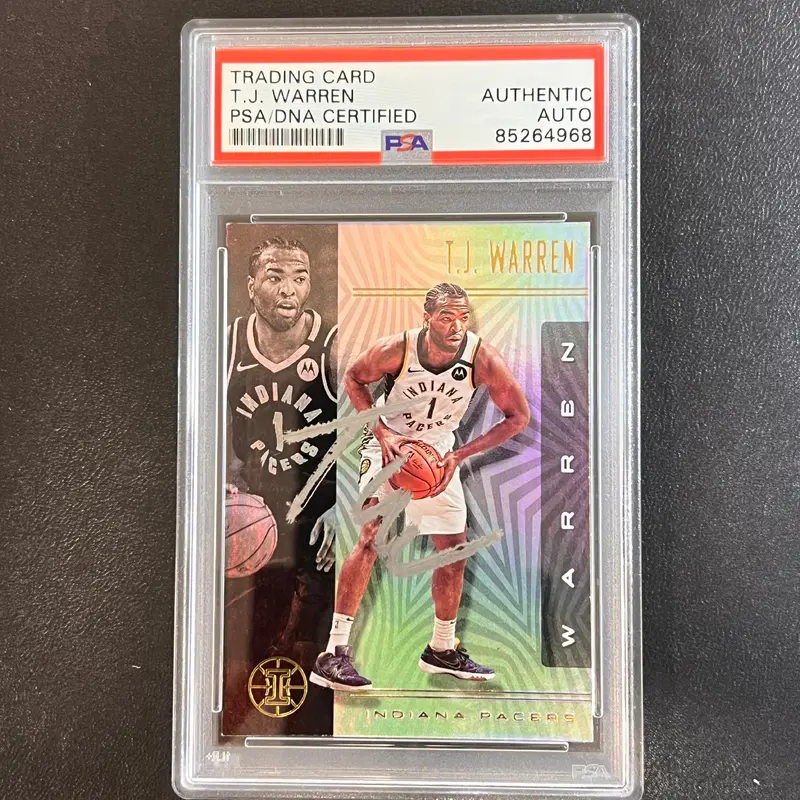 2019-20 Panini Illusions #57 TJ WARREN Signed card AUTO PSA Slabbed Pacers
