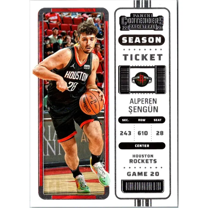 2022 Panini Contenders Game Ticket Red Alperen Sengun #91