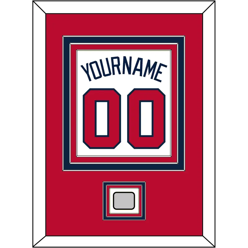 Atlanta Name, Number & World Series Jersey Patch - Home White - Triple Mat 2