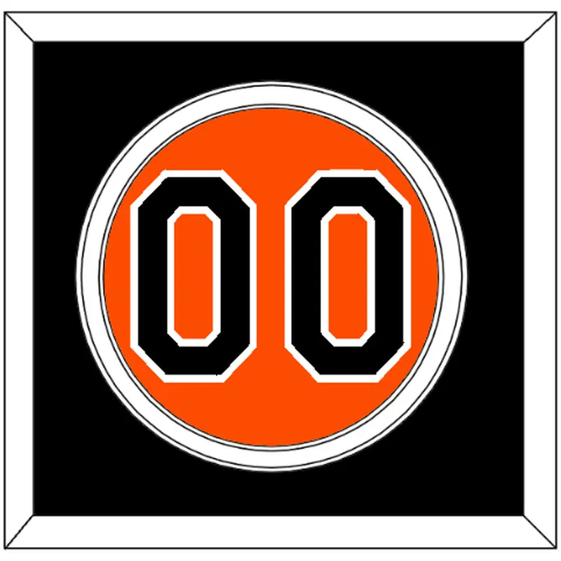 Baltimore Number - Alternate Orange - Double Mat 3