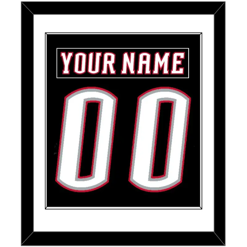 Buffalo Nameplate & Number (Back) Combined - Road Black (1996-2006) - Single Mat 1
