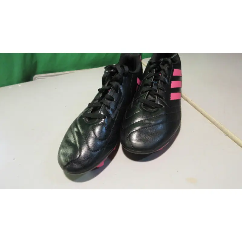 USED Adidas Goletto VII Fg J Black/Pink Soccer Shoes SZ 5.5