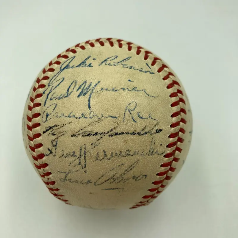 Jackie Robinson Roy Campanella 1949 Brooklyn Dodgers Team Signed Baseball PSA