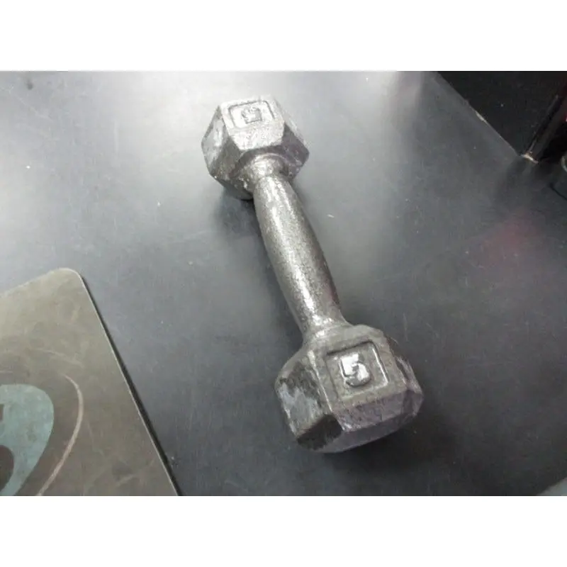 Used Cast Iron 5 LB Dumbbell