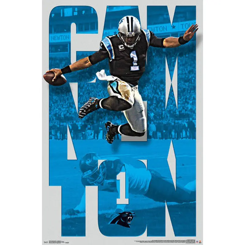 Cam Newton "Anything for a Touchdown" Carolina Panthers NFL Poster - Trends 2016