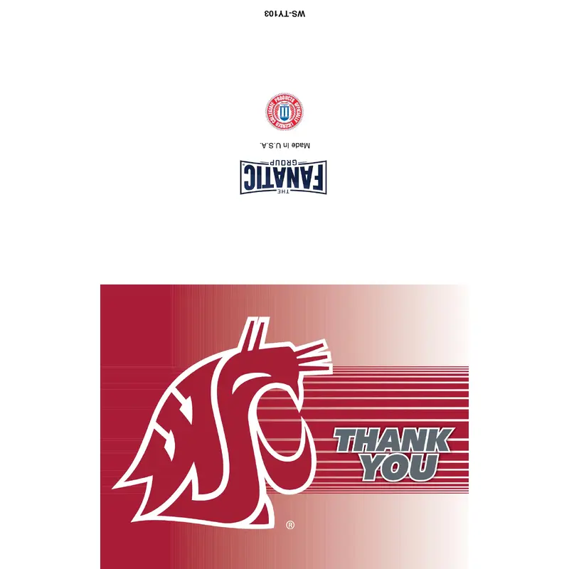 Crimson Cougar Logo Thank You Cards