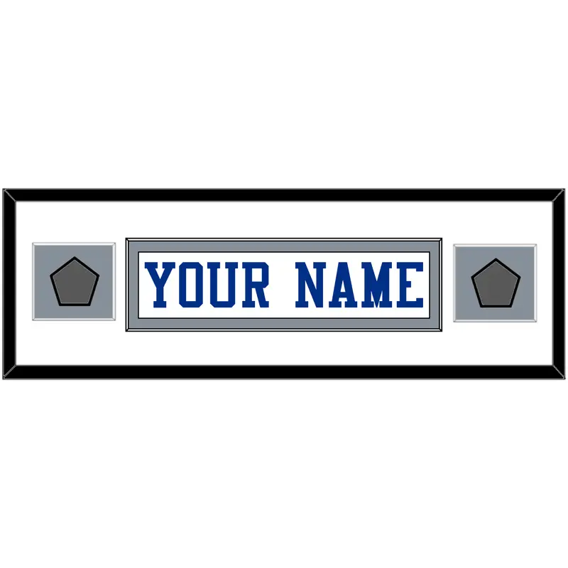 Dallas Nameplate & 2 Super Bowl Jersey Patches - White Jersey - Single Mat 2