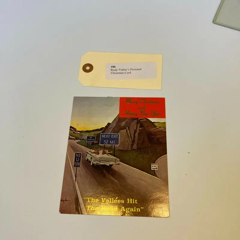 Rudy Valle Vintage Personal Family Christmas Happy New Year Card