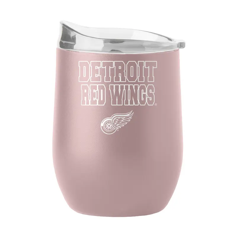 Detroit Red Wings 16oz Stencil Powder Coat Curved Bev