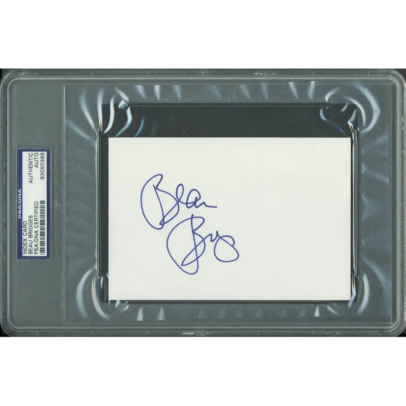 Beau Bridges Authentic Signed 4x6 Index Card Autographed PSA Slabbed #83050366