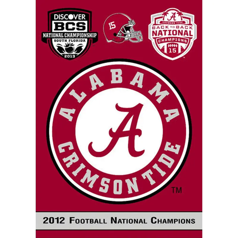 Alabama Crimson Tide 2012 National Champs Commemorative Banner (Back-to-Back!) - BSI