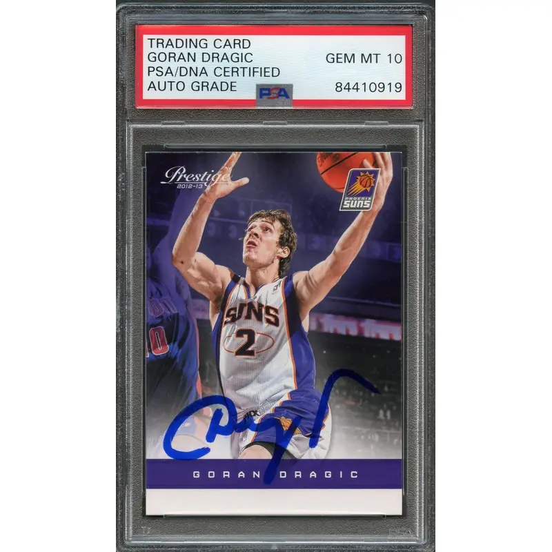 2012-13 Panini Prestige #38 Goran Dragic Signed Card AUTO 10 PSA/DNA Slabbed Suns