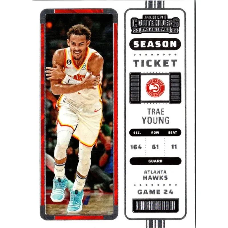 2022 Panini Contenders Game Ticket Red Trae Young #66