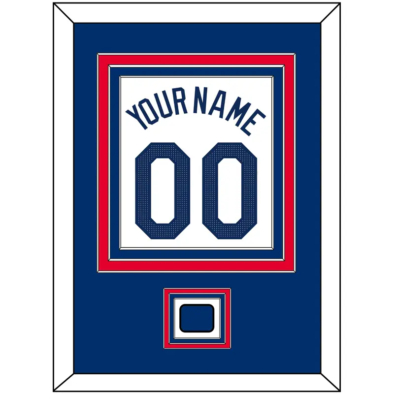 Los Angeles Name, Number & Logo Patch - Home White - Triple Mat 3