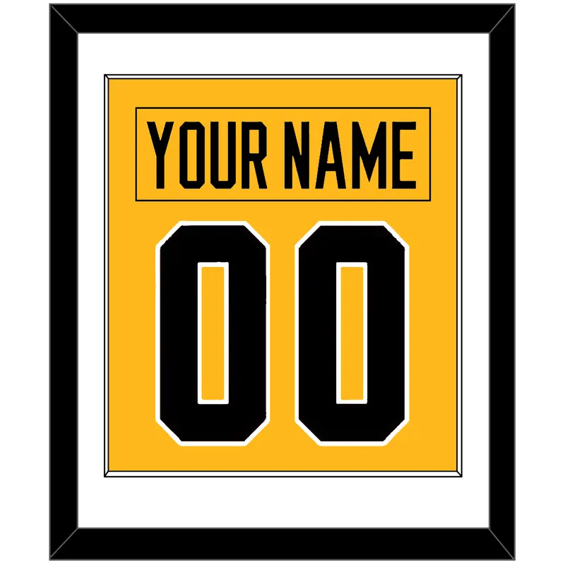 Pittsburgh Nameplate & Number (Back) Combined - Alternate Gold (2018-2021) - Single Mat 1