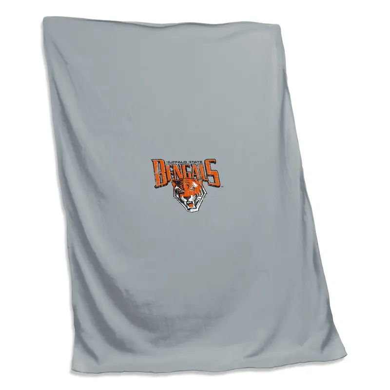 Buffalo State Heather Gray Sweatshirt Blanket (Screened)